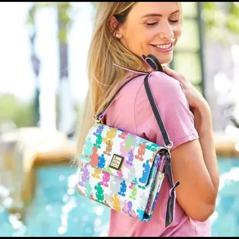 Disney Dooney Silver Wonder Mickey Mouse Crossbody - 10th Anniversary.